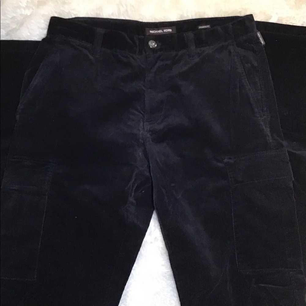 Michael kors black corduroy cargo pants size 30